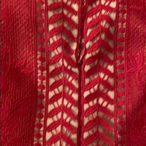 NWT Anthropologie Georgia Red Lace Dress Size 12 - Picture 12 of 13